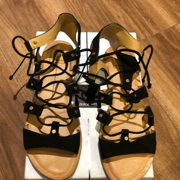 Dolce vita jasmyn gladiator black sandals 8.5 - Picture 3 of 9
